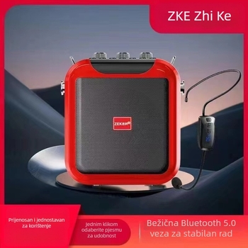Zhike K92 prijenosni Bluetooth karaoke zvučnik, 15 W, Bluetooth 5.0, ugrađena baterija 4000–6000 mAh, frekvencijski raspon 100 Hz–20 kHz, SNR ≥70 dB