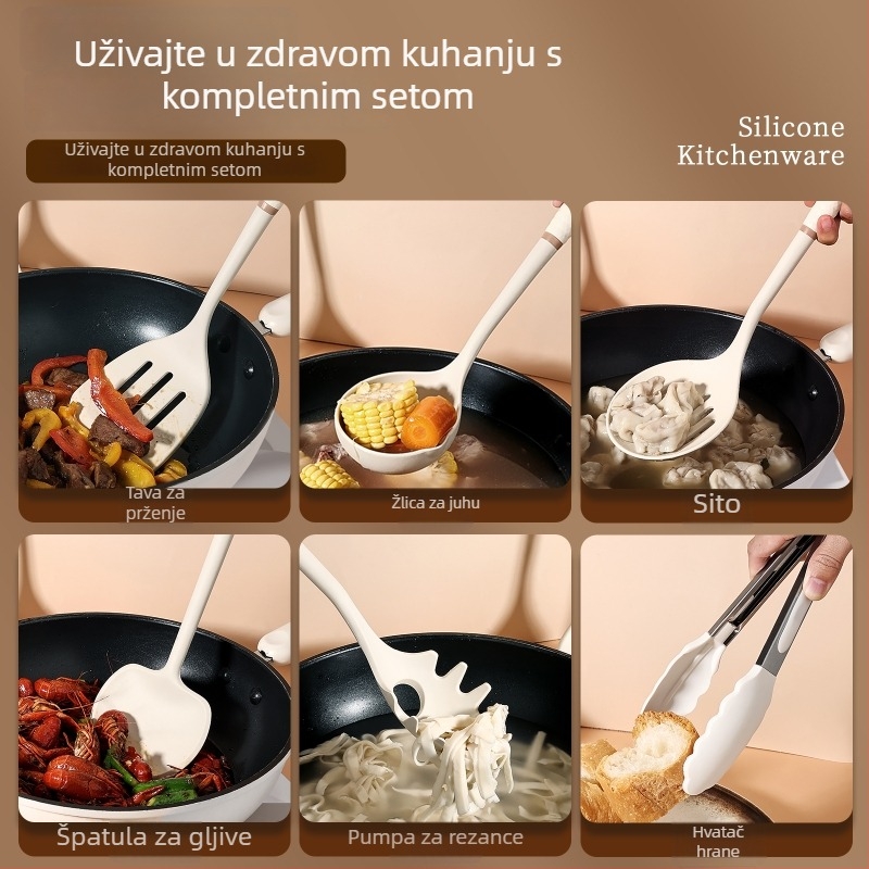 Deshun silikon set kuhinjskih spatula – otporan na visoke temperature, prehrambena kvaliteta