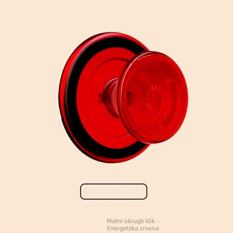 Snap-on MagSafe magnetski držač za telefon, okrugli matirani disk, prozirni PC, odvojiv, univerzalan