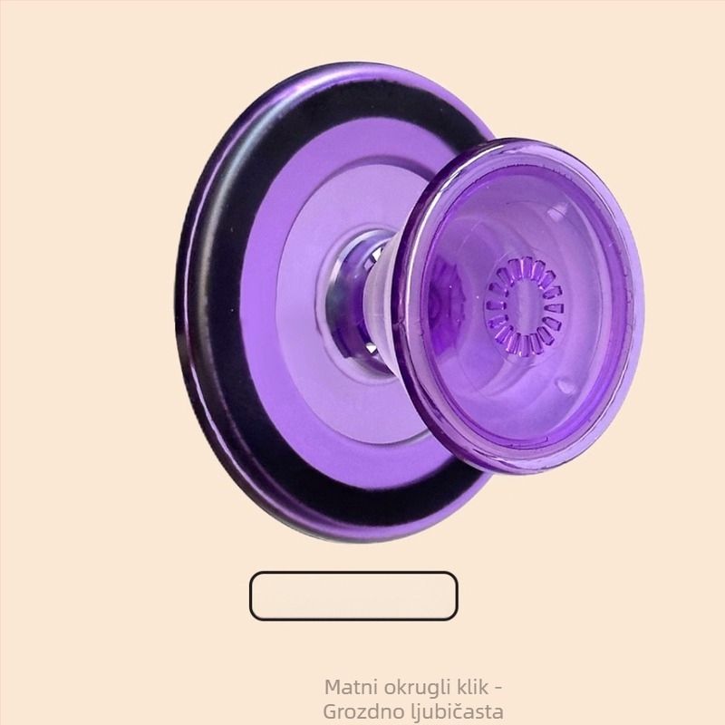 Snap-on MagSafe magnetski držač za telefon, okrugli matirani disk, prozirni PC, odvojiv, univerzalan