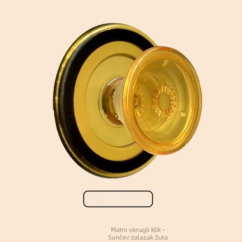 Snap-on MagSafe magnetski držač za telefon, okrugli matirani disk, prozirni PC, odvojiv, univerzalan