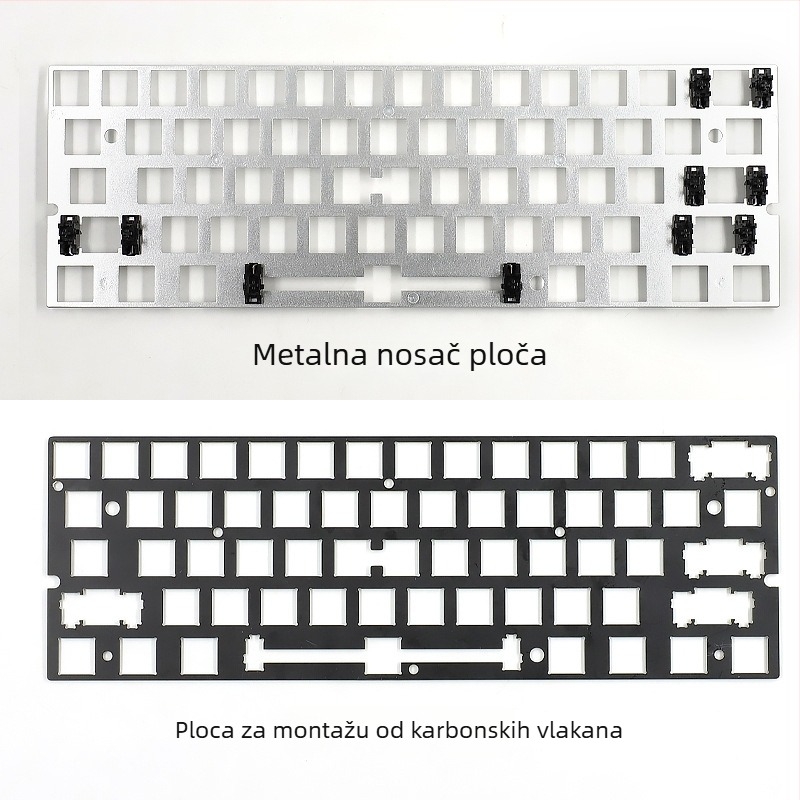 Jiadalong prozirno kućište tipkovnice, komplet s ekološkim PCB unutarnjim slojem za mehaničke tipkovnice