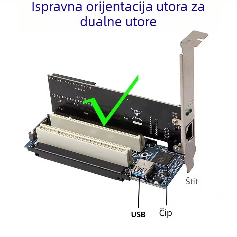 Adapter karta USB-PCI za video snimanje i kontrolu, CX12, ASM1083, bakreno jezgro, brzina prijenosa 500