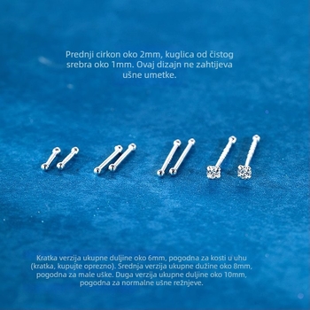 Geometrijski 999 srebra naušnice s elektroplatom – unisex