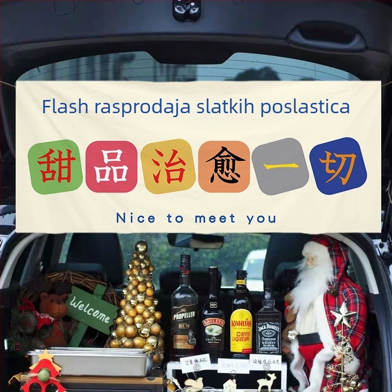 Moderna minimalistička tapiserija od pamuka i lana za dekoraciju stražnjeg prostora automobila, pravokutnog oblika, strojno tkanje, prilagodljivo