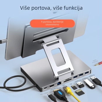 Lan Shuo USB-C docking stanica od aluminijskog legura, HDMI 2.0 i Gigabit Ethernet, 5Gbps