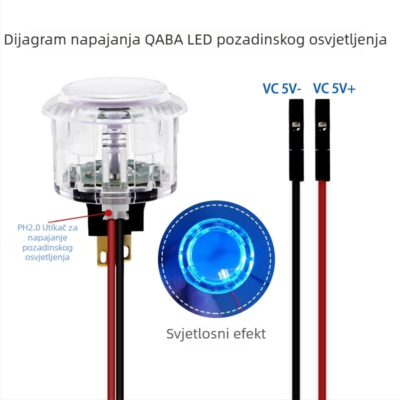 QANBA osvijetljeni arcade gumbi 24/30 mm za joystick