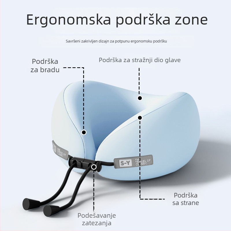 Nothing U-oblikovana putna jastučnica s memorijskom pjenom, minimalistički stil, univerzalna kompatibilnost