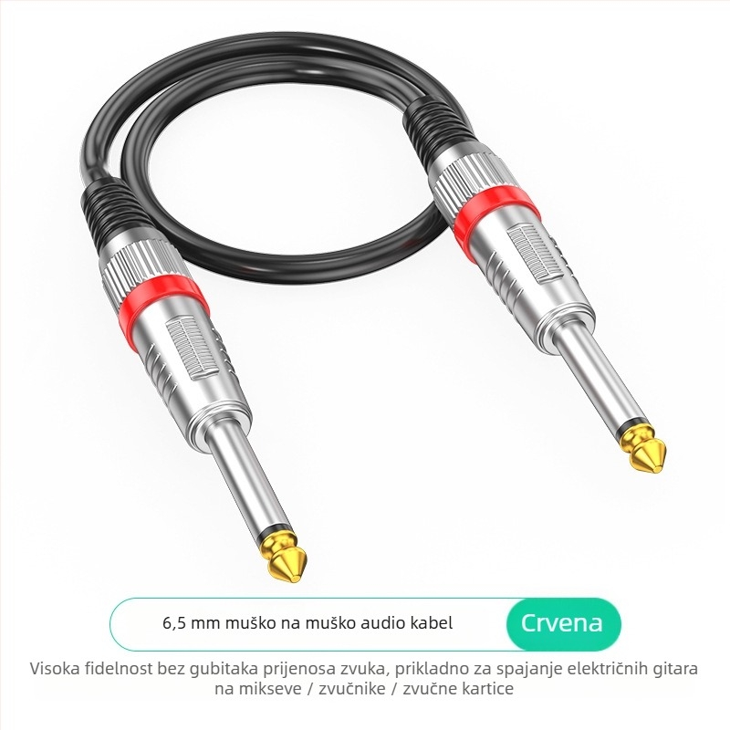 WJ audio kabel, muški–muški konektor, nikliran, bakreni vodič s tinovim premazom, zlitinski vodič, UL certificiran