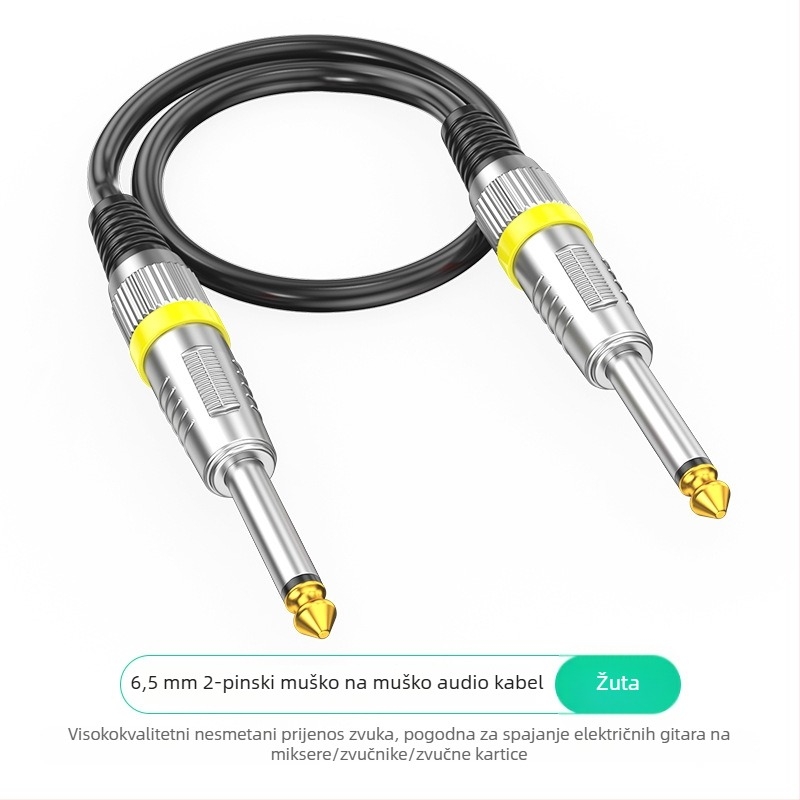 WJ audio kabel, muški–muški konektor, nikliran, bakreni vodič s tinovim premazom, zlitinski vodič, UL certificiran