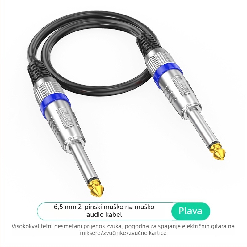 WJ audio kabel, muški–muški konektor, nikliran, bakreni vodič s tinovim premazom, zlitinski vodič, UL certificiran