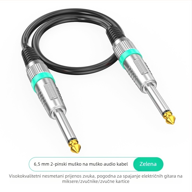 WJ audio kabel, muški–muški konektor, nikliran, bakreni vodič s tinovim premazom, zlitinski vodič, UL certificiran