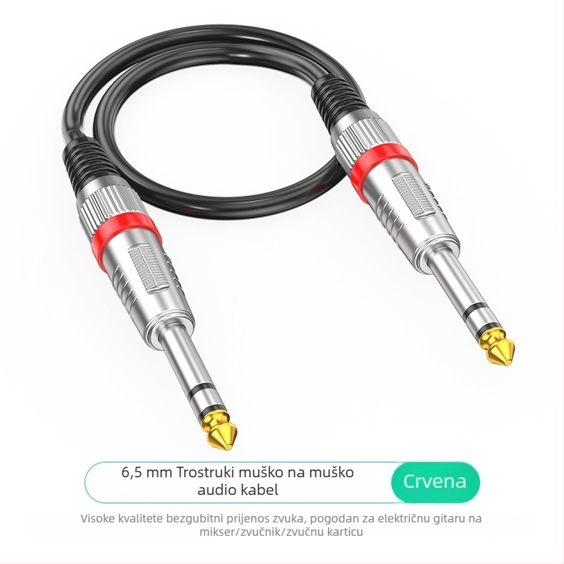 WJ audio kabel, muški–muški konektor, nikliran, bakreni vodič s tinovim premazom, zlitinski vodič, UL certificiran