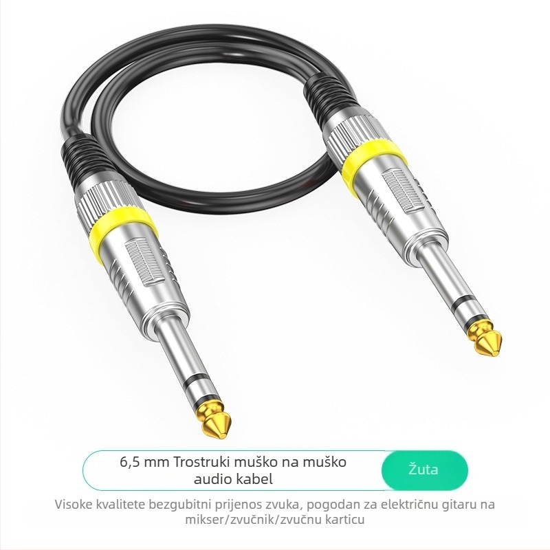 WJ audio kabel, muški–muški konektor, nikliran, bakreni vodič s tinovim premazom, zlitinski vodič, UL certificiran