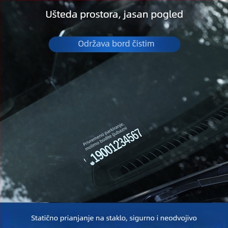 Yi Ju privremena ploča za parkiranje vozila, plastika, ljepiljna verzija, model AL-6693, otisnut logotip
