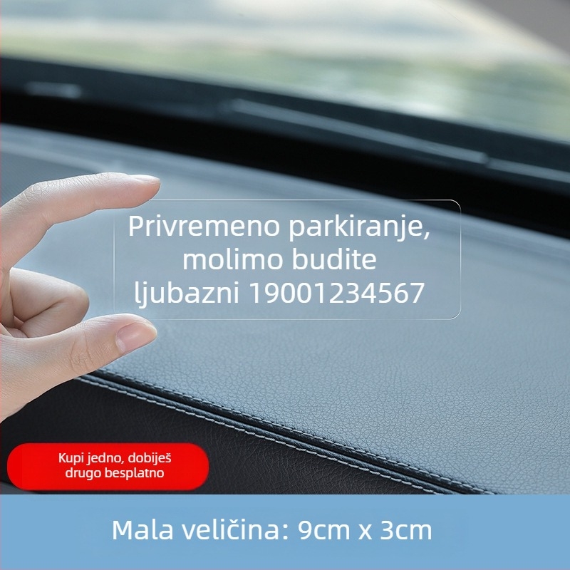 Yi Ju privremena ploča za parkiranje vozila, plastika, ljepiljna verzija, model AL-6693, otisnut logotip