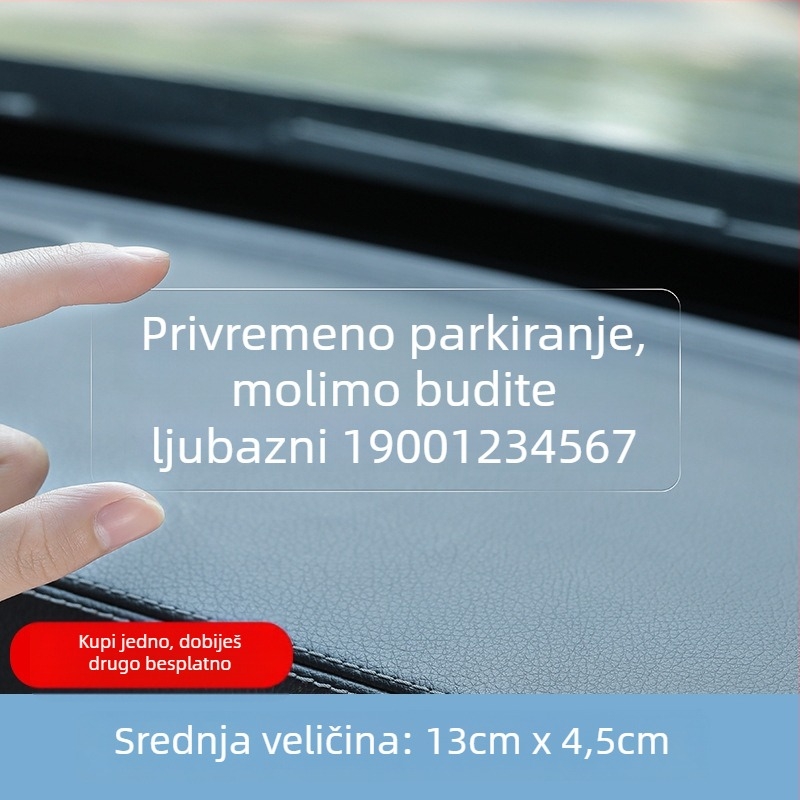 Yi Ju privremena ploča za parkiranje vozila, plastika, ljepiljna verzija, model AL-6693, otisnut logotip