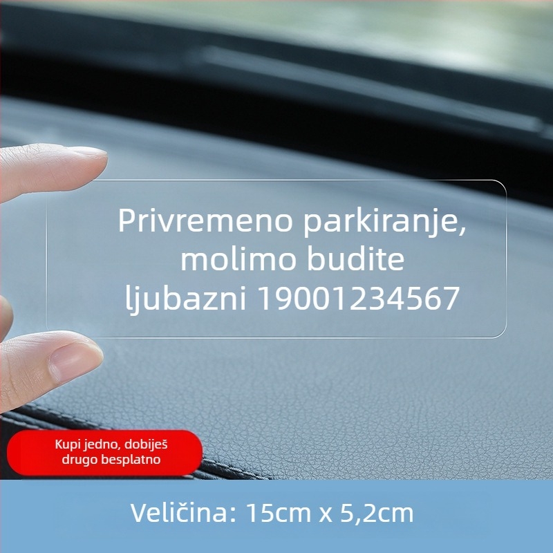 Yi Ju privremena ploča za parkiranje vozila, plastika, ljepiljna verzija, model AL-6693, otisnut logotip