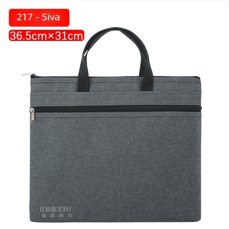 Torba za dokumente od Oxford platna s dvostrukim zatvaračem, velika kapaciteta, težina 0,32 kg