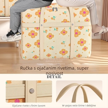 Kockasta torba za odlaganje odjeće i deka – netkani materijal, otporna na vlagu, veliki kapacitet, višestruka namjena, pogodna za preseljenje i kućno uređenje
