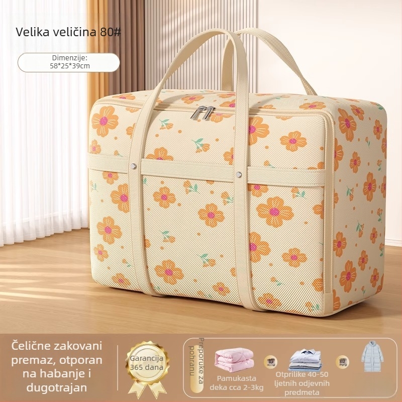 Kockasta torba za odlaganje odjeće i deka – netkani materijal, otporna na vlagu, veliki kapacitet, višestruka namjena, pogodna za preseljenje i kućno uređenje