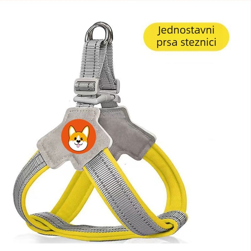 Postroj s prslukom i vodilicom za šetnju, za male i srednje pse poput corgi, bichon i teddy