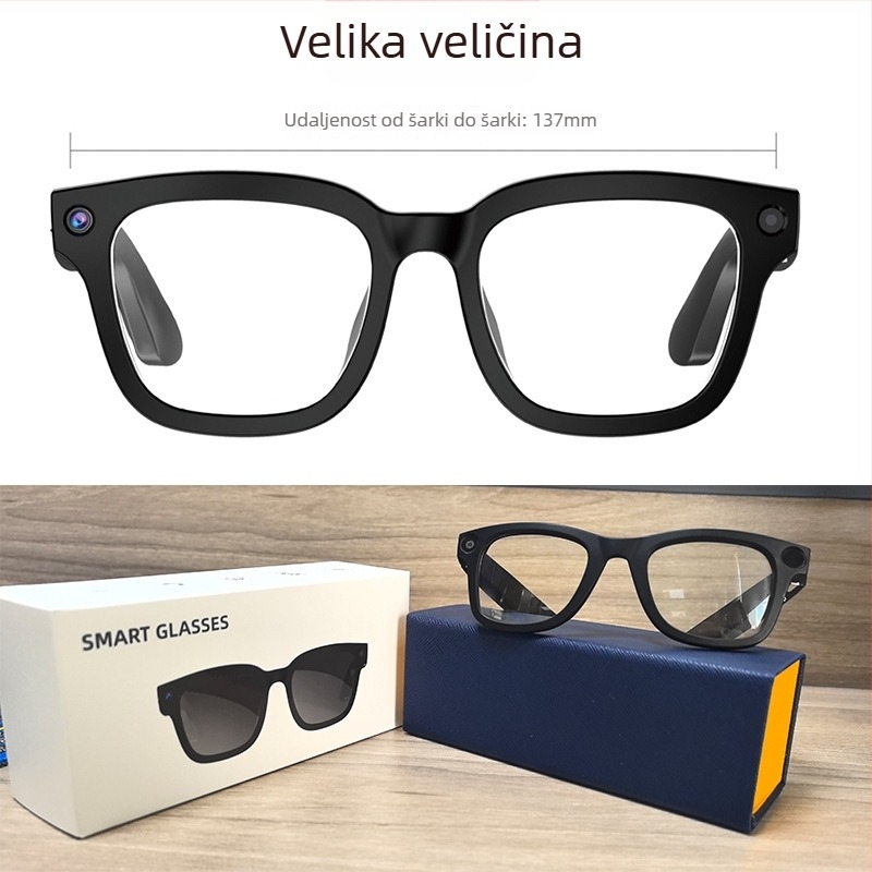 Pametne naočale G300 s 8MP kamerom, 32GB memorije, 4GB RAM, 220mAh baterija, težina 46 g, nosive na glavi, AI prijevod i glasovni asistent