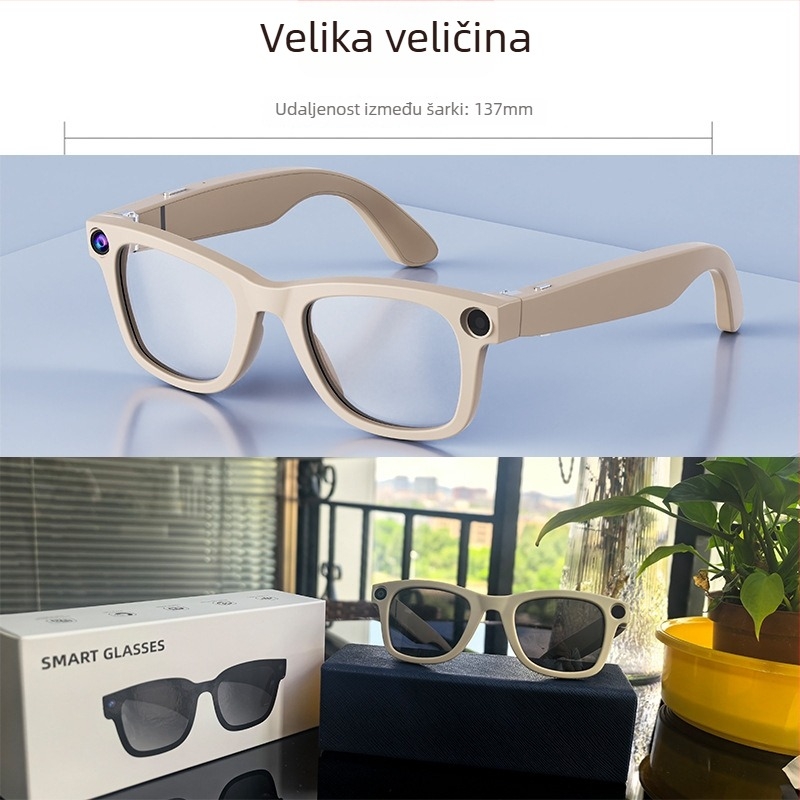 Pametne naočale G300 s 8MP kamerom, 32GB memorije, 4GB RAM, 220mAh baterija, težina 46 g, nosive na glavi, AI prijevod i glasovni asistent