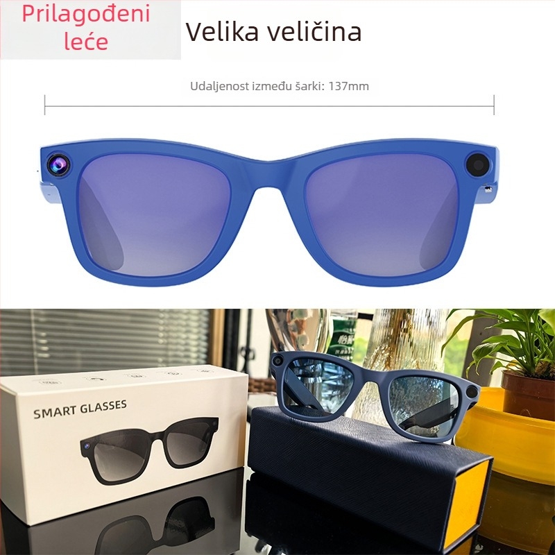 Pametne naočale G300 s 8MP kamerom, 32GB memorije, 4GB RAM, 220mAh baterija, težina 46 g, nosive na glavi, AI prijevod i glasovni asistent