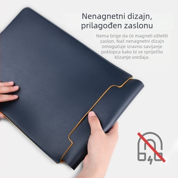 Kožni vodootporni zaštitnik za MacBook 14 inča, zaštita od ogrebotina, s flanelom u unutrašnjosti