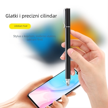 Tawecol metalni kapacitativni stilus s vodljivim diskom od platna – kompatibilan s Androidom i iOS-om, univerzalna dodirna olovka za mobitele i tablete