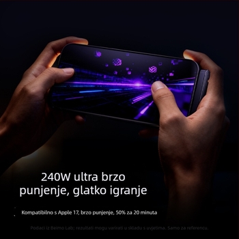 Beimo USB-C kabel za brzo punjenje, 240W max, pleteni, dvostruki konektor, PD kompatibilan