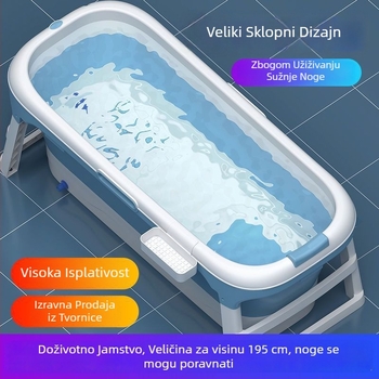 Sklopiva kada za odrasle, kućna upotreba, plastična konstrukcija, parno kupanje cijelog tijela, sjedenje/ležanje (Materijal: plastika; Namjena: odrasli; Kućna uporaba; Sklopiva)