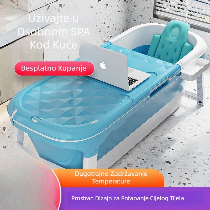 Sklopiva kada za odrasle, kućna upotreba, plastična konstrukcija, parno kupanje cijelog tijela, sjedenje/ležanje (Materijal: plastika; Namjena: odrasli; Kućna uporaba; Sklopiva)