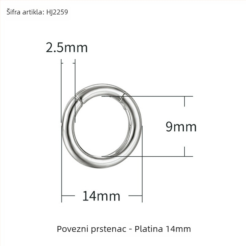 DIY spojni prsten za nakit s otvorenom petljom – bakar, elektroplatiniranje, Xin Hongtai, proljeće 2025