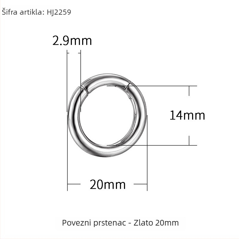 DIY spojni prsten za nakit s otvorenom petljom – bakar, elektroplatiniranje, Xin Hongtai, proljeće 2025