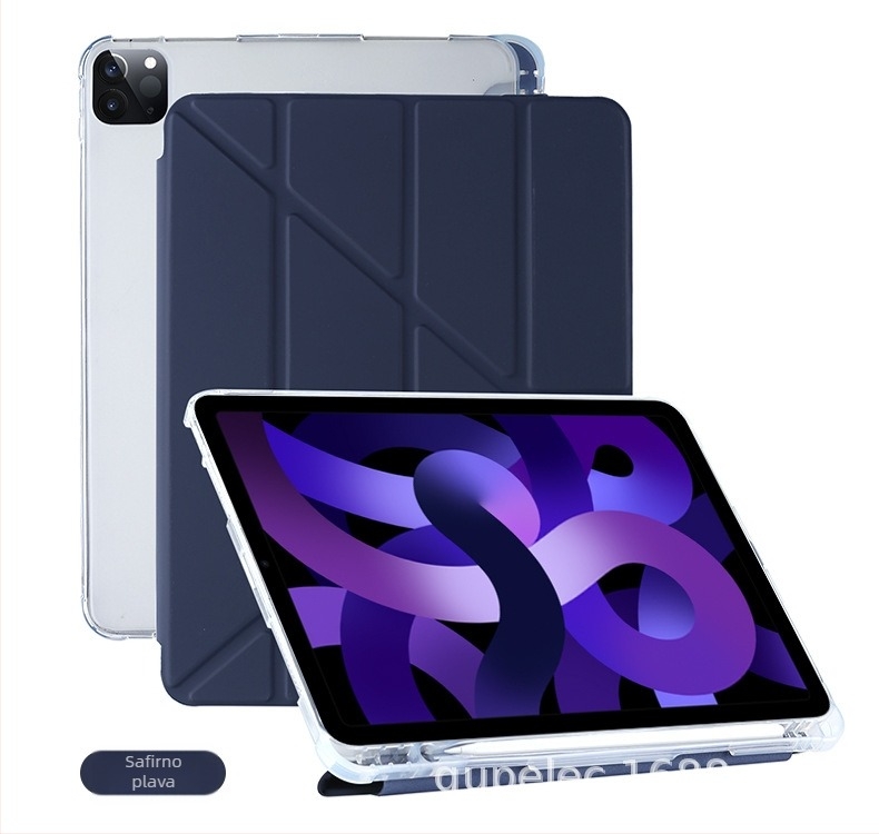 Zaštitna futrola s Y-presavijanjem za iPad 10.9, iPad Air 5, 10.2 iPad Pro 12.9 – TPU donji kućište i kožna futrola s utorom za olovku