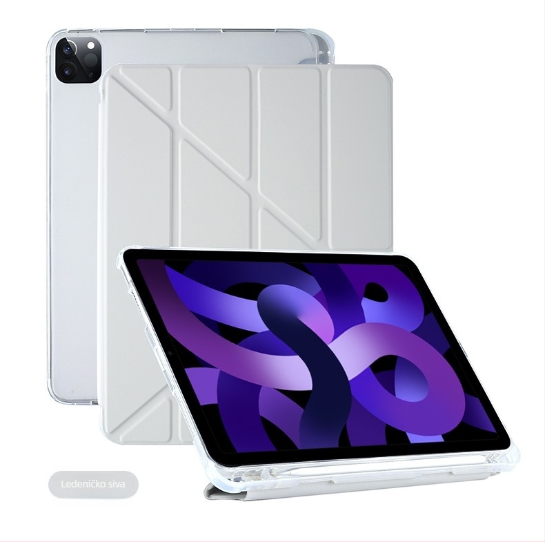 Zaštitna futrola s Y-presavijanjem za iPad 10.9, iPad Air 5, 10.2 iPad Pro 12.9 – TPU donji kućište i kožna futrola s utorom za olovku