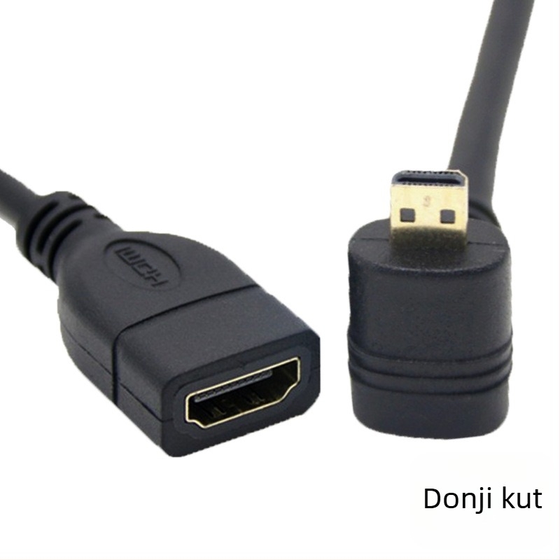 90° nagnuti Micro HDMI na HDMI ženski adapter kabel za tablete