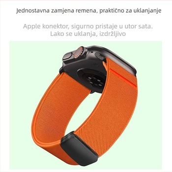 Najlonski pleteni kaiš za Apple Watch, 22 mm, magnetska kopča, kompatibilan sa S10