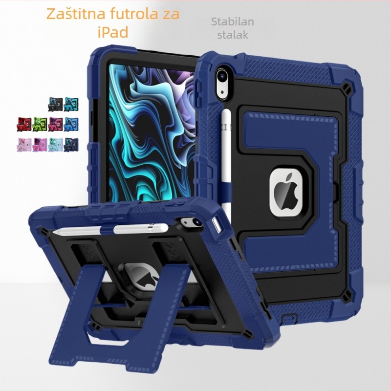 Silikonska zaštitna futrola za iPad sa držačem, otporna na padove, za 10,9-inčne modele
