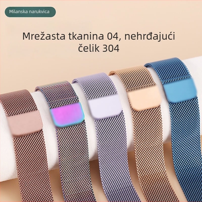 Apple Watch Milanese remen od nehrđajućeg čelika s magnetskim kopčom, porijeklo Shenzhen, zimsko izdanje 2024, svestran stil za gradski život