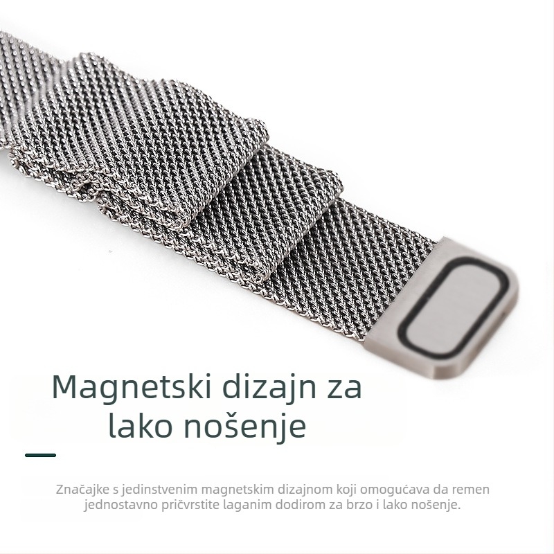 Apple Watch Milanese remen od nehrđajućeg čelika s magnetskim kopčom, porijeklo Shenzhen, zimsko izdanje 2024, svestran stil za gradski život