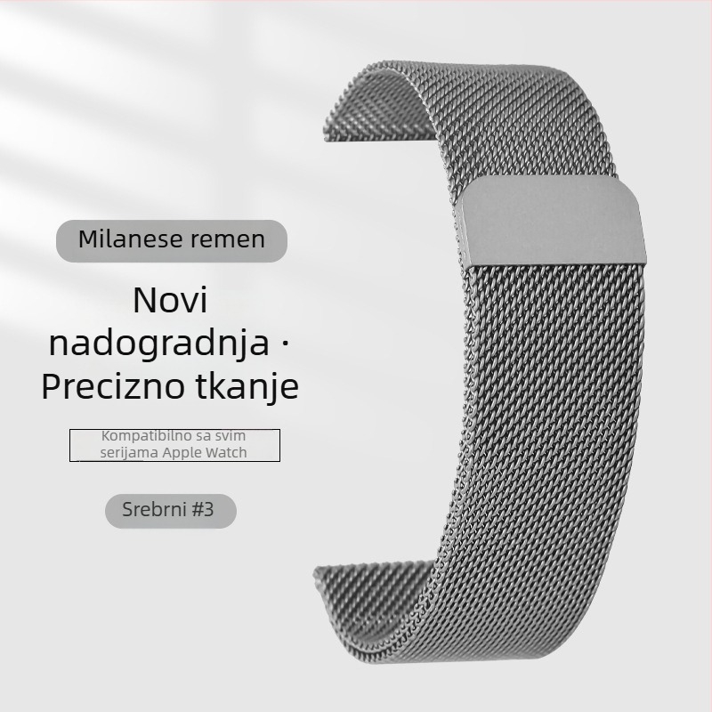 Milanese metalni kaiš za Apple Watch S9 s magnetskom kopčom