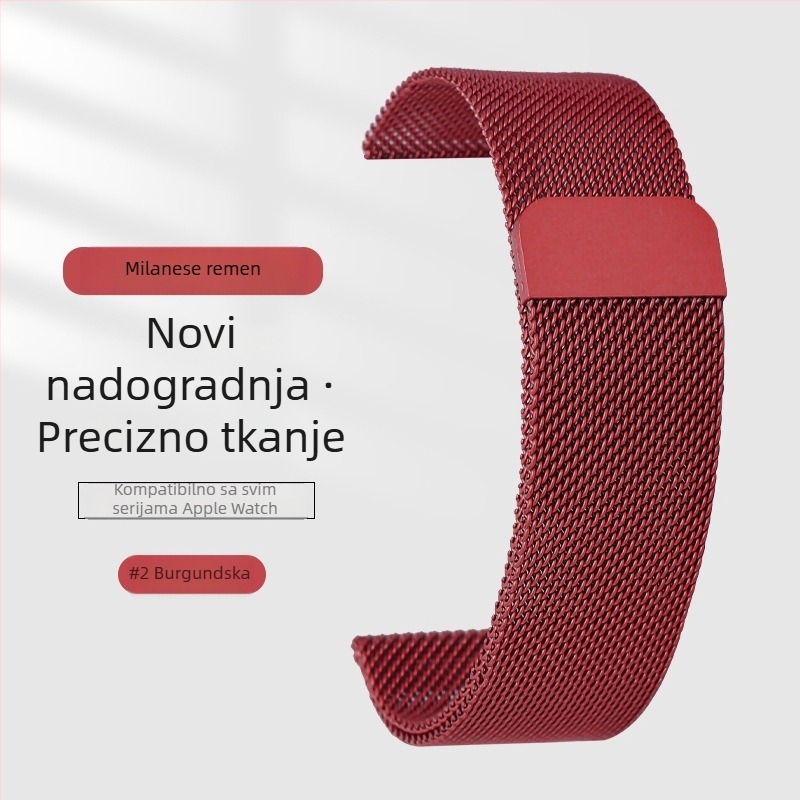 Milanese metalni kaiš za Apple Watch S9 s magnetskom kopčom