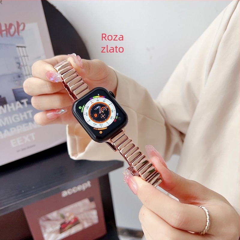 FOLUXE metalni remen za Apple Watch s kaleidoskopskim nepravilnim dizajnom i leptir kopčom