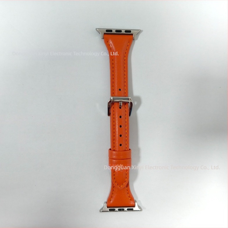 Remen za Apple Watch - uzorak krave, prava koža, minimalistički stil, kopča s iglom, duljine 123/93 mm