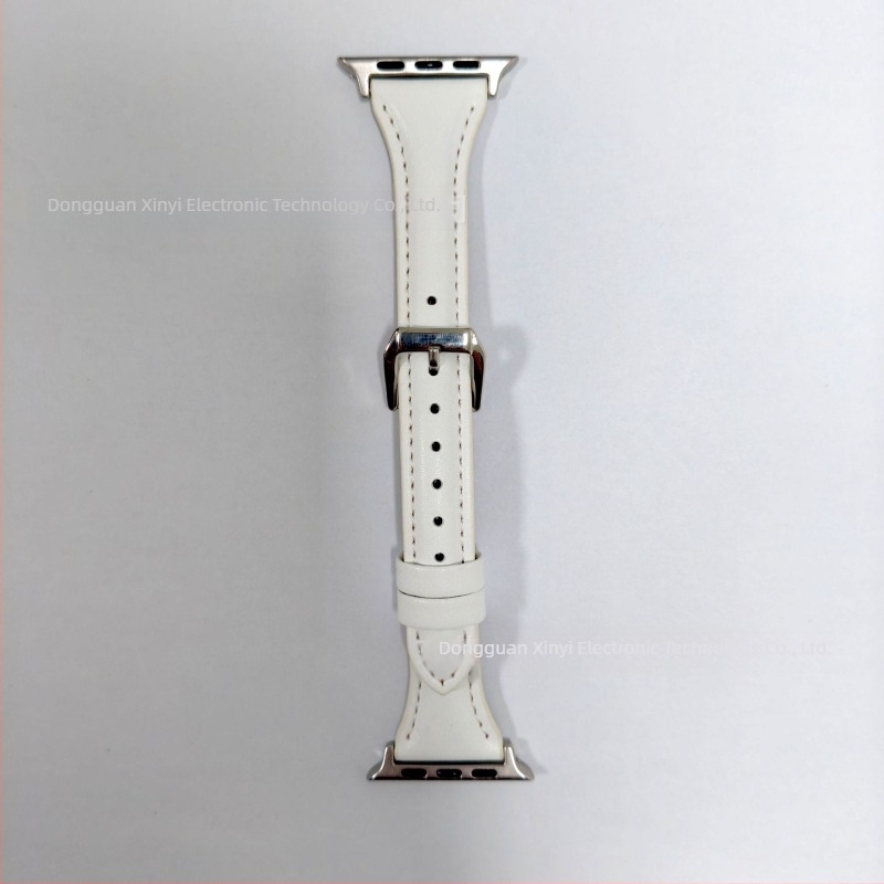 Remen za Apple Watch - uzorak krave, prava koža, minimalistički stil, kopča s iglom, duljine 123/93 mm