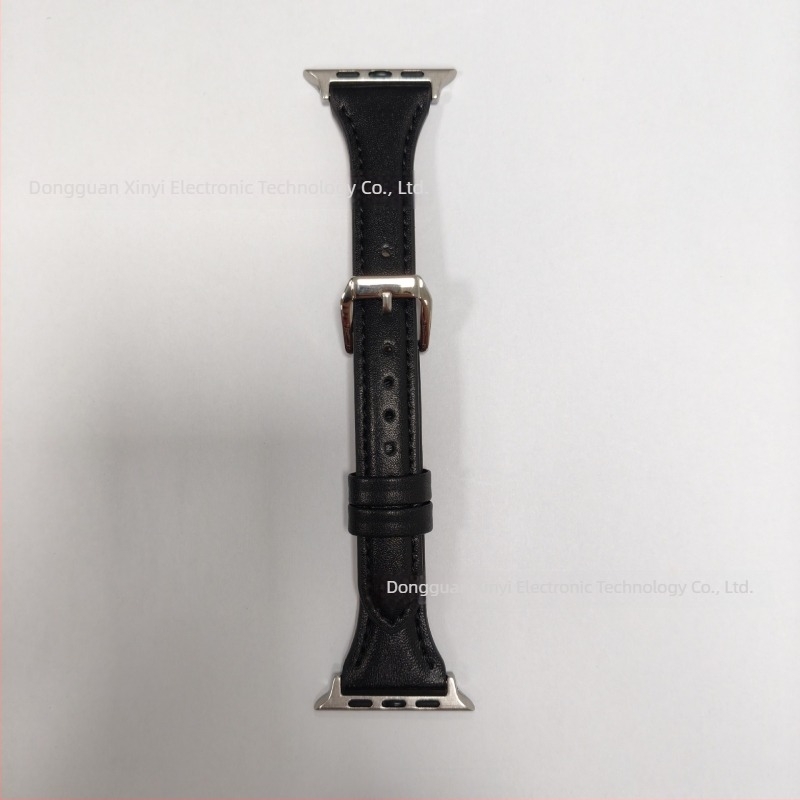 Remen za Apple Watch - uzorak krave, prava koža, minimalistički stil, kopča s iglom, duljine 123/93 mm