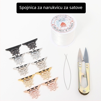 Konektor bisernog leptira s dijamantom za narukvicu Apple Watch — Aisiwei, plastična narukvica, Snap kopča, prilagodljiva veličina sučelja